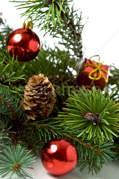 Karácsony fa otthon háttér doboz élet Stock fotó © mirusiek