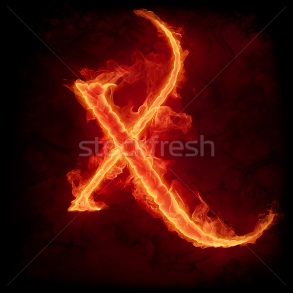 火災 手紙 燃えるような 赤 難 美しい ストックフォト © Misha
