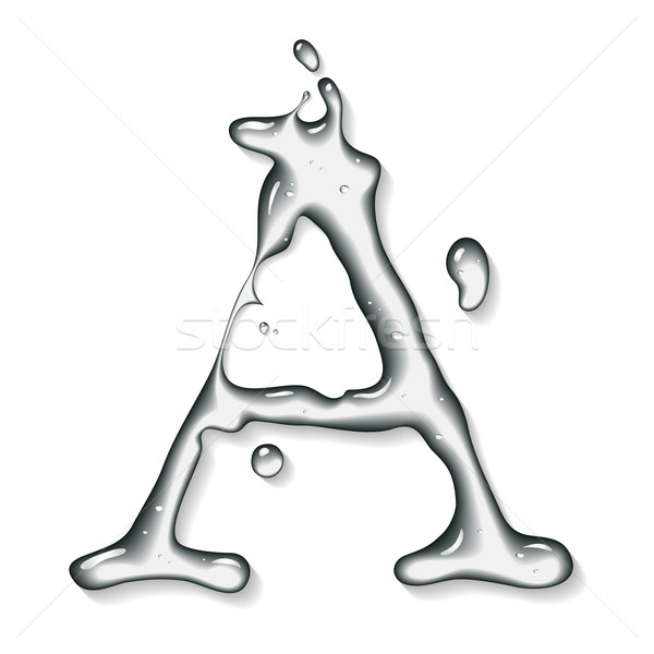 Wektora wody list alfabet streszczenie sztuki Zdjęcia stock © Misha