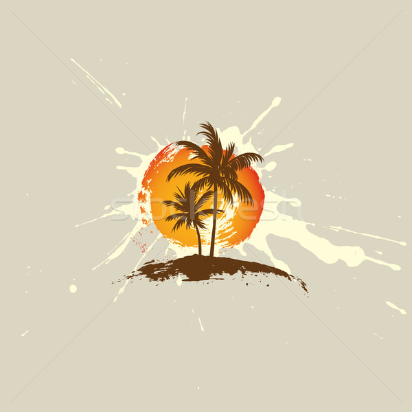 ладонями солнце Palm фон красоту Сток-фото © Misha