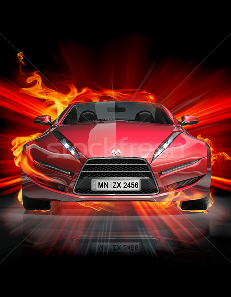 Burn-out besitzen Auto Design logo Stock foto © Misha