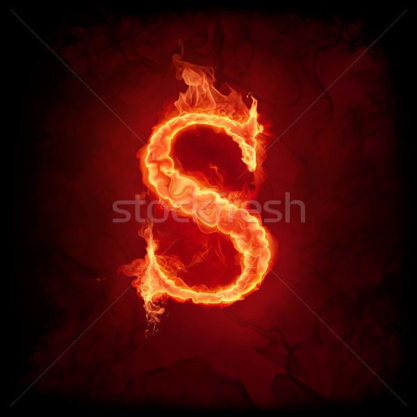 Stok fotoğraf: Yangın · mektup · yanan · kırmızı · alev · güzel