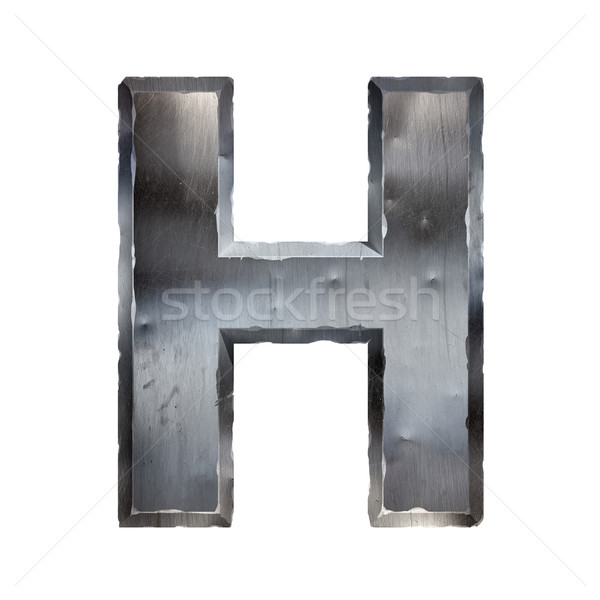 Zdjęcia stock: Metal · list · odizolowany · biały · tle · typu