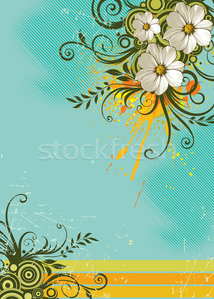 Abstract background with flowers Stock photo © Misha