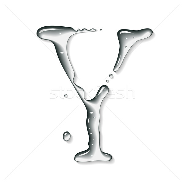 Vektor víz levél ábécé absztrakt művészet Stock fotó © Misha