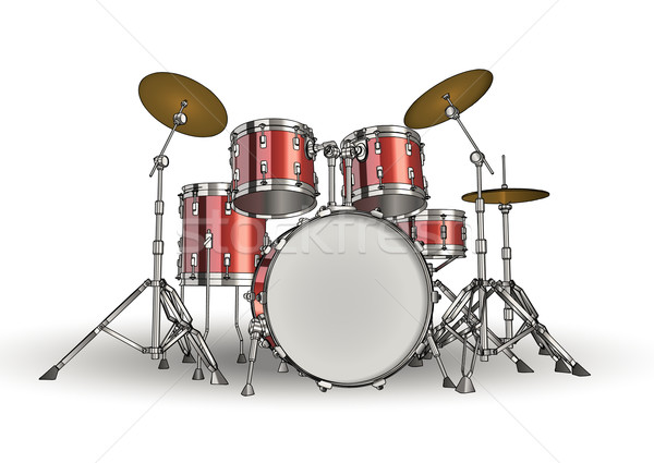 Drums vector trommel uitrusting partij achtergrond Stockfoto © Misha