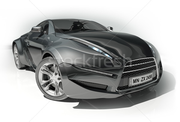 Siyah spor araba benim kendi araba dizayn Stok fotoğraf © Misha