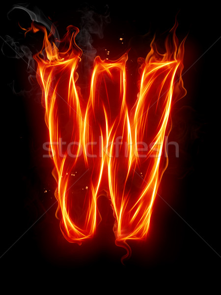 Ognia list chrzcielnica czerwony piękna tekst Zdjęcia stock © Misha