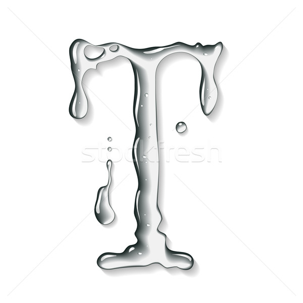 ベクトル 水 手紙 アルファベット 抽象的な 芸術 ストックフォト © Misha