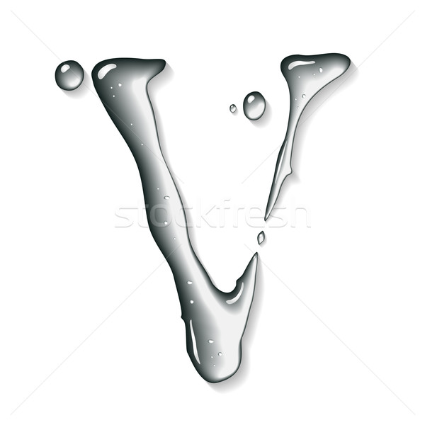 ベクトル 水 手紙 アルファベット 抽象的な 芸術 ストックフォト © Misha