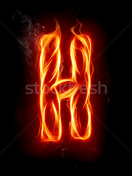 Fire letter Stock photo © Misha