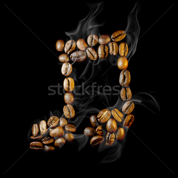 Kahve dikkat simge yalıtılmış siyah gıda Stok fotoğraf © Misha