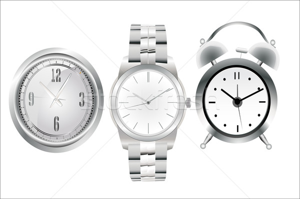 Clock set. Office, digital, timer, stopwatch, alarm. Stock photo © mitay20
