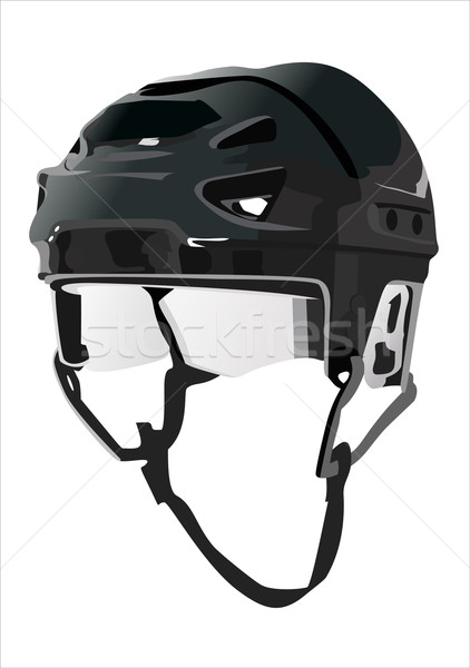 Hokej kask odizolowany czarny podpisania Zdjęcia stock © mitay20