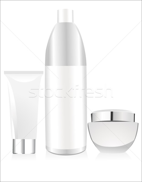 Ingesteld cosmetische flessen geïsoleerd witte Blauw Stockfoto © mitay20