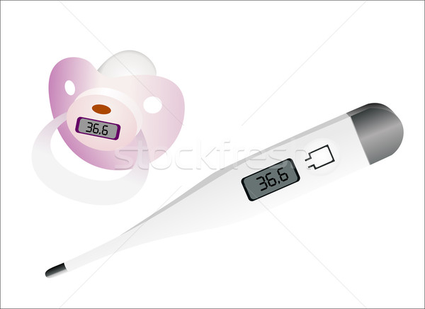 Medical digital thermometer. Isolated on white. Stock photo © mitay20