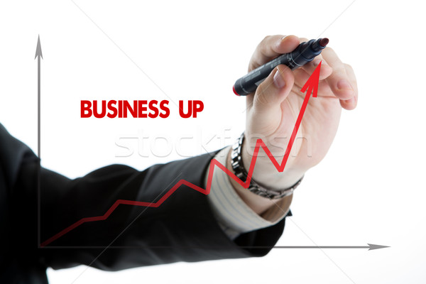Diagramma parola business up persona scrivere Foto d'archivio © mizar_21984