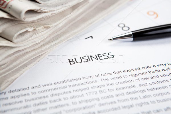 document with the title of business Stock photo © mizar_21984