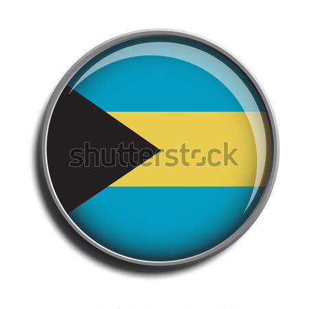 Zászló ikon webes gomb Bahamák izolált fehér Stock fotó © mizar_21984