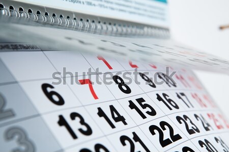 wall calendar calendar with the number of days Stock photo © mizar_21984