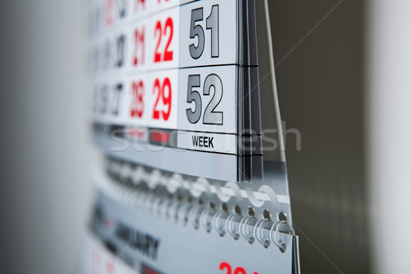 wall calendar calendar with the number of days Stock photo © mizar_21984