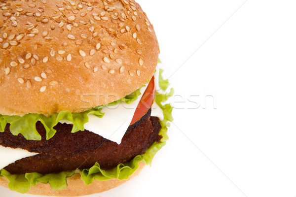 big hamburger on a white background Stock photo © mizar_21984