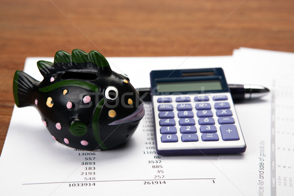 Trabalhar calculadora documentos dinheiro papel Foto stock © mizar_21984