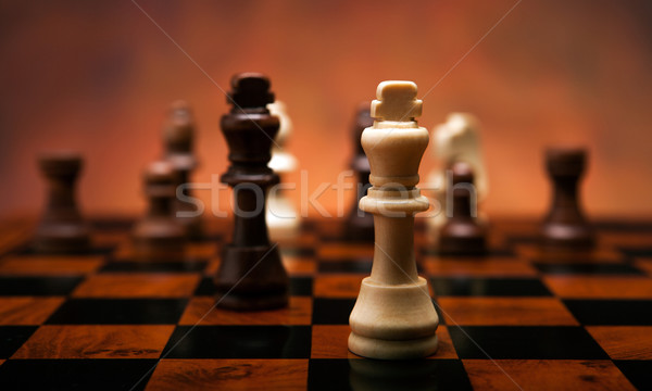 chess game with pieces on the table Stock photo © mizar_21984