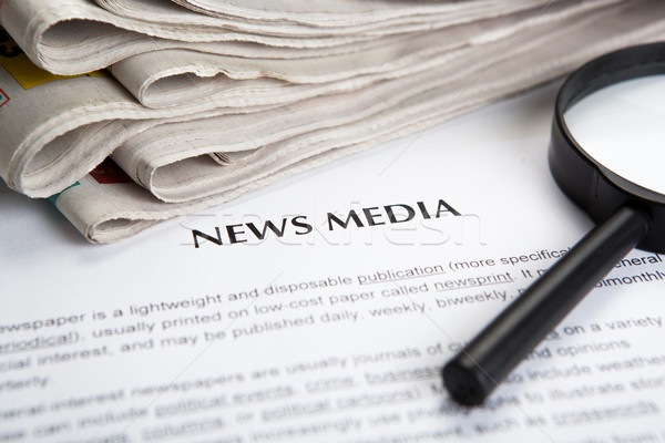 document with the title of news media Stock photo © mizar_21984