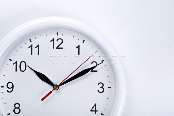 big round clock face on a white table closeup Stock photo © mizar_21984