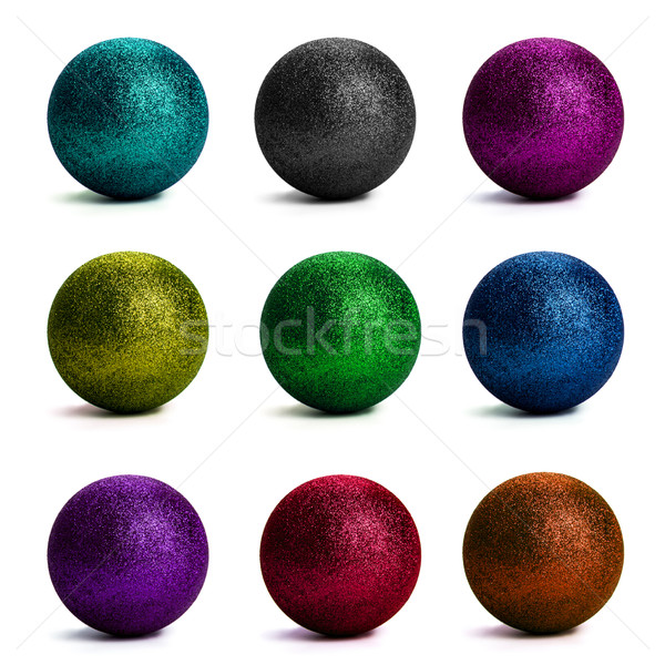 tinsel balls set Stock photo © mizar_21984