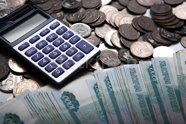 деньги форме монетами калькулятор Сток-фото © mizar_21984