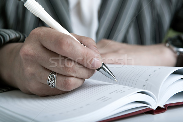女性 書かれた 作業 日記 人の手 ストックフォト © mizar_21984
