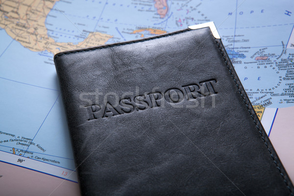 passport in the bag on a map  Stock photo © mizar_21984
