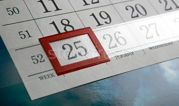 December 25 and calendar days with numbers close up Stock photo © mizar_21984