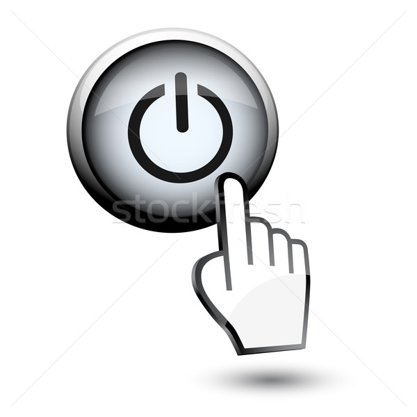 button switch off on and hand cursor Stock photo © mizar_21984