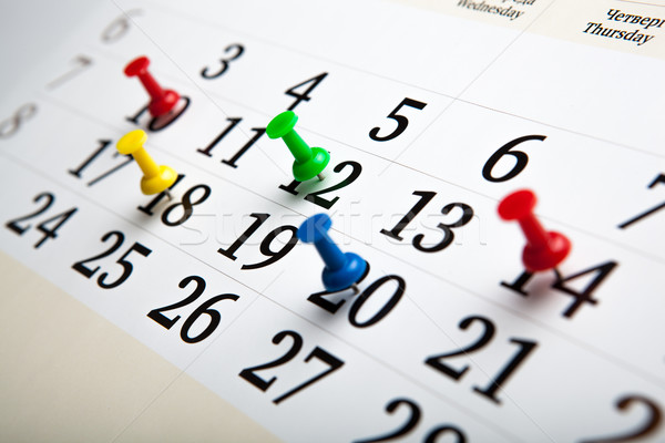 large wall calendar with needles Stock photo © mizar_21984