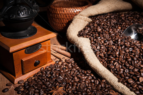 coffee still life on a wood Stock photo © mizar_21984