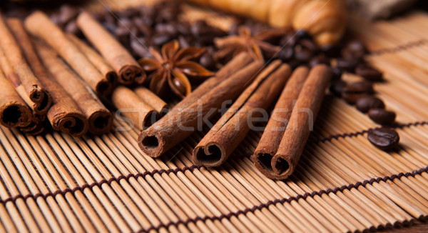 roasted coffee and cinnamon sticks Stock photo © mizar_21984