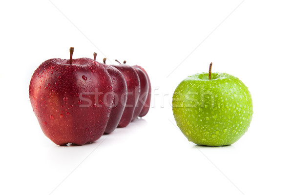 темно-бордовый яблоки вверх зеленый яблоко Сток-фото © mizar_21984
