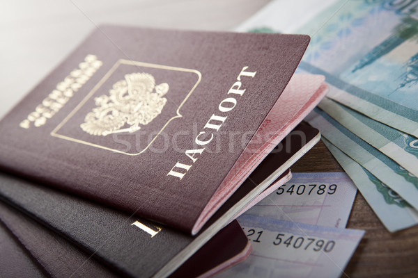 passport in the train tickets Stock photo © mizar_21984