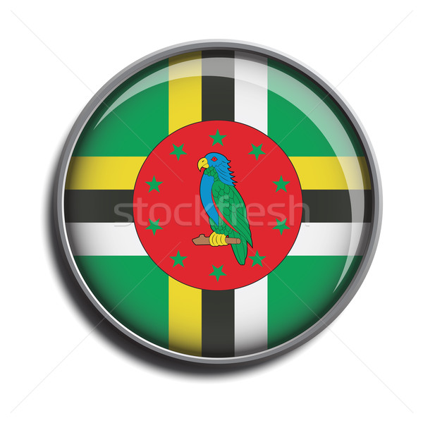 Bandeira ícone Dominica isolado branco Foto stock © mizar_21984