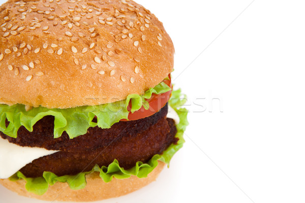big hamburger on a white background Stock photo © mizar_21984
