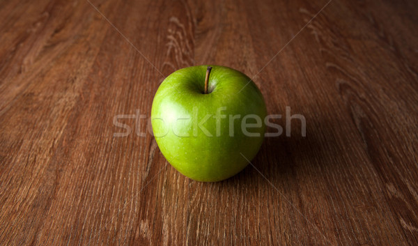 fresh green apple on a wooden table Stock photo © mizar_21984
