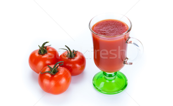 Rood tomaten glas tomatensap witte achtergrond Stockfoto © mizar_21984