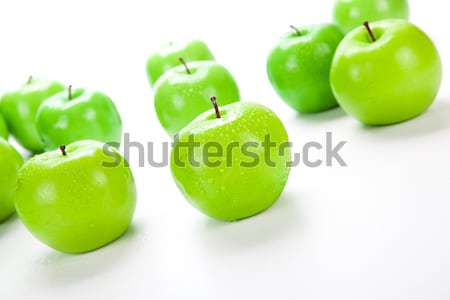 Stock photo: close-up of an apple green 1