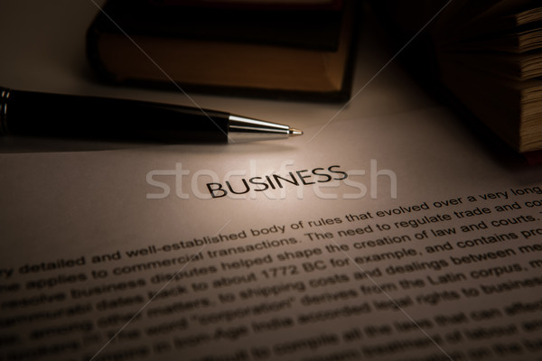 document with the title of business Stock photo © mizar_21984