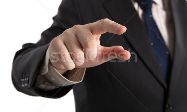 Stock photo: man hand finger presses