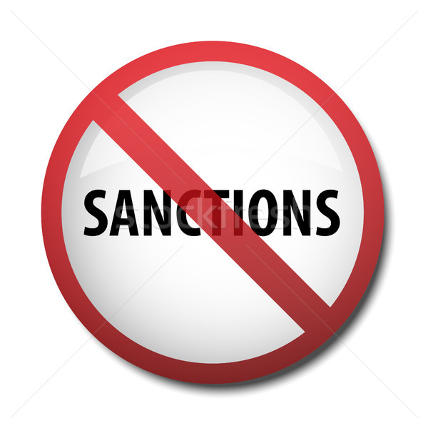 illustration of a sign prohibiting economic sanctions Stock photo © mizar_21984