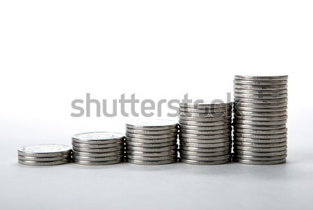 stacks of coins on a white background Stock photo © mizar_21984